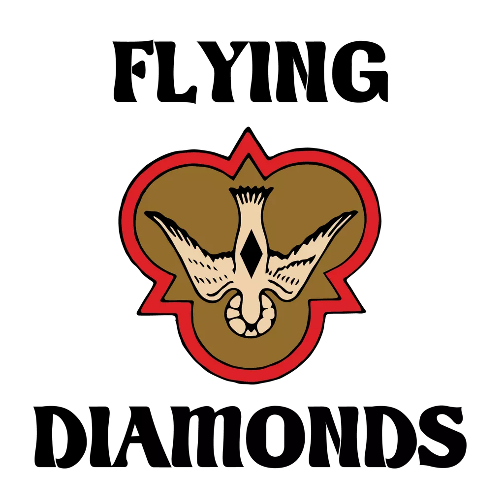 Logo with 'Flying Diamonds' text and emblem on a transparent background.