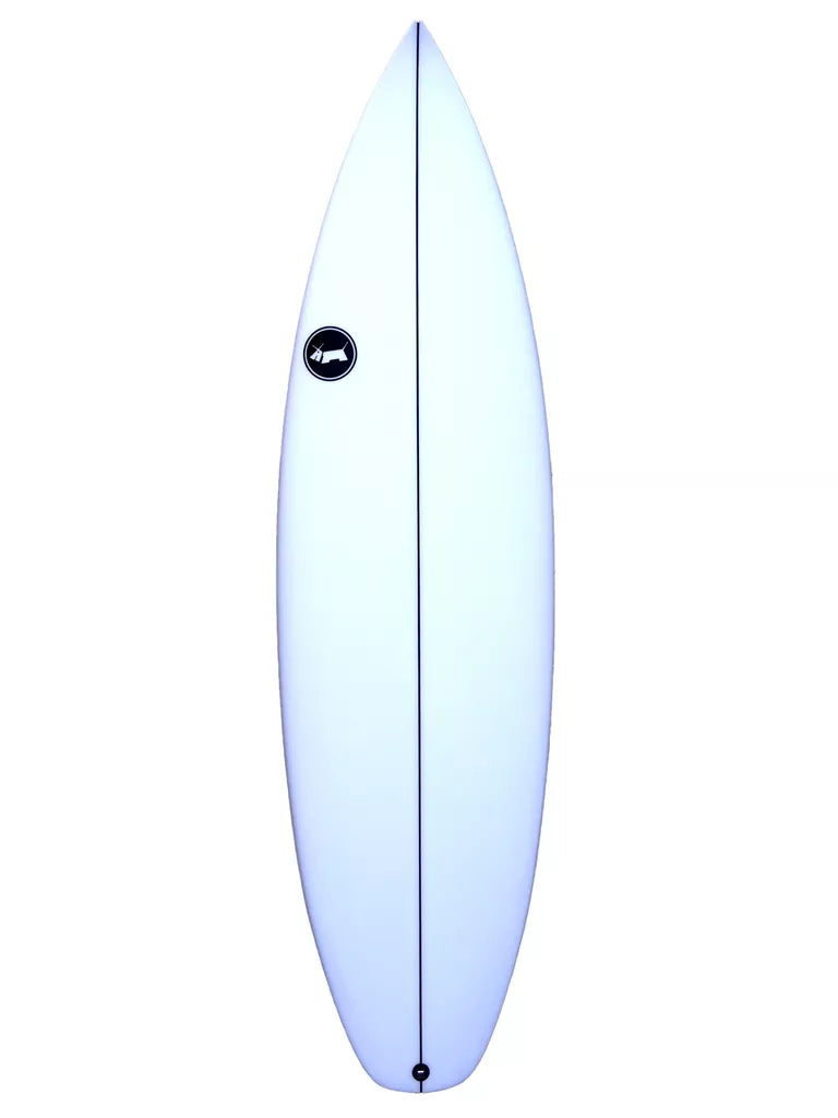 Surfboard with a logo on a white background