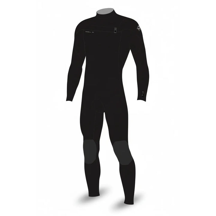 Black wetsuit on a white background