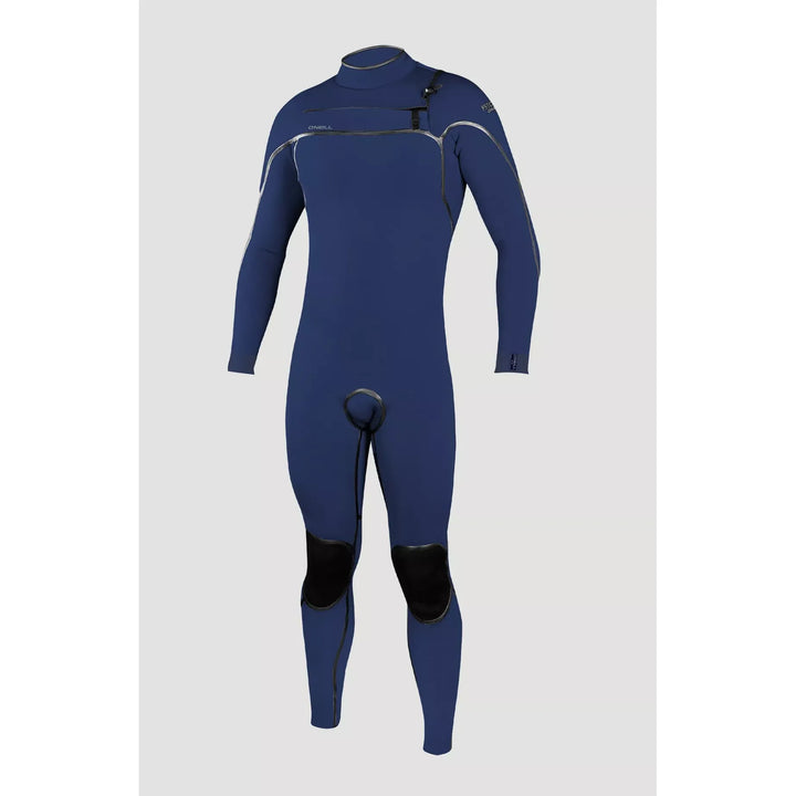 Blue wetsuit on a light grey background