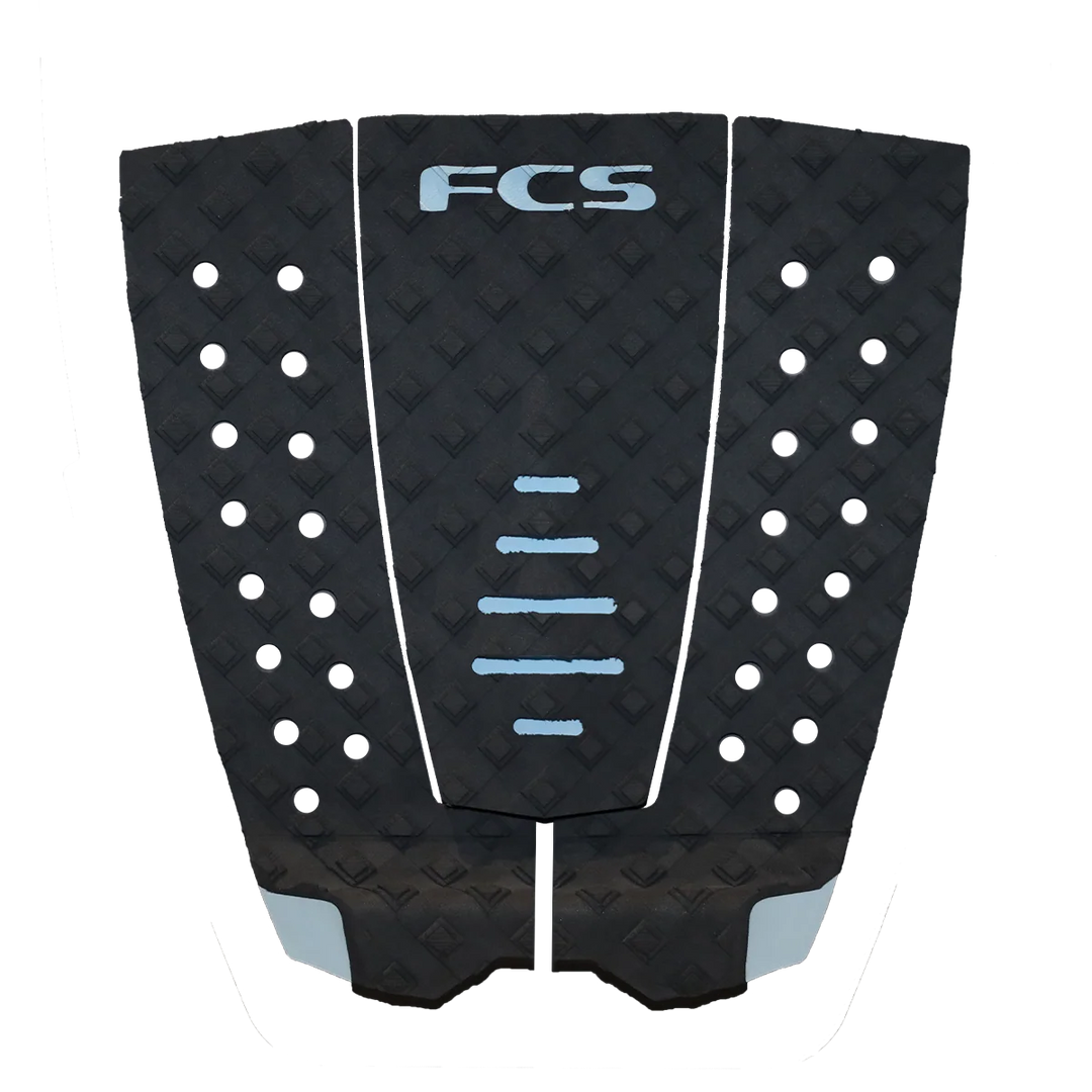 Black surfboard tail pad with white dots and &