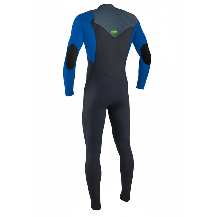 Black and blue wetsuit on a white background