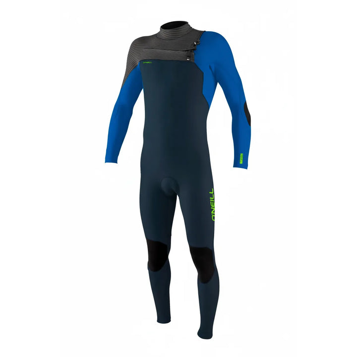 Blue and black wetsuit with &